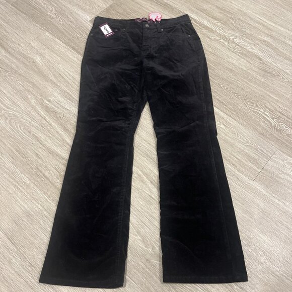 Gloria Vanderbilt Giselle Soft Velvet Jeans Size 10P Petite Black Bootcut NWT - Picture 1 of 5